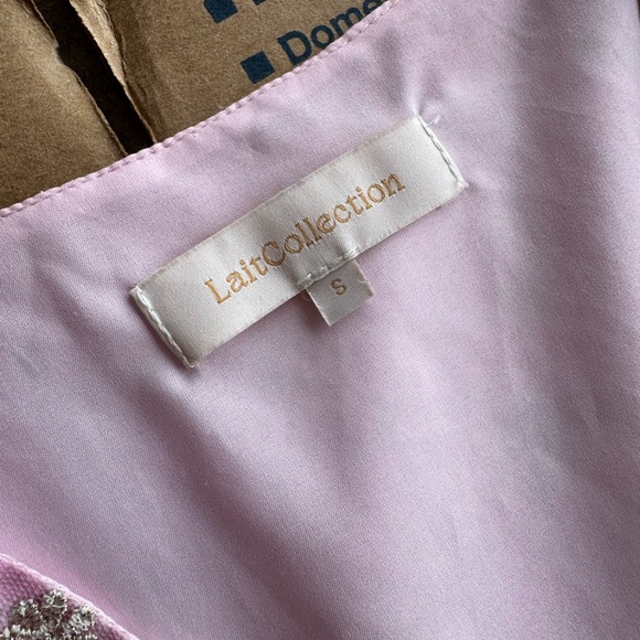 Lait Collection Divia Floral Georgette Midi Dress in Carnation Pink - Picture 4 of 11